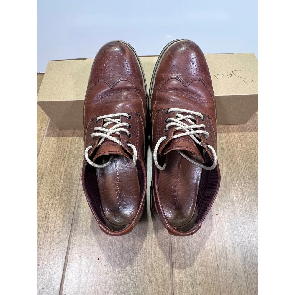 Timberland Earthkeepers Mens Brown Leather Wingtip Brogue Oxford Shoes 9743A 9.5